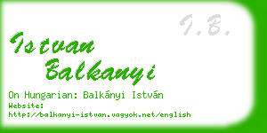 istvan balkanyi business card
